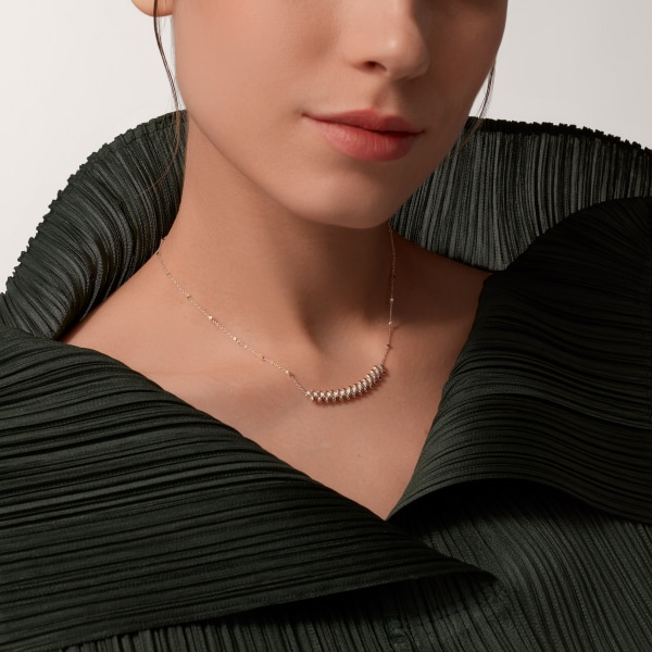 Clash de Cartier necklace Rose gold, diamonds