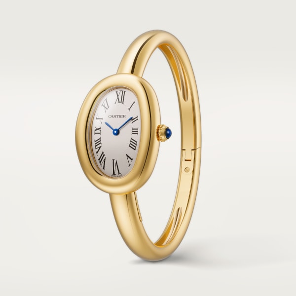 Baignoire watch Small model, size 16, quartz, yellow gold