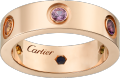 <span class='lovefont'>A </span> ring Rose gold, sapphires, garnets, amethyst