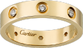 <span class='lovefont'>A </span> wedding band, 8 diamonds Yellow gold, diamonds