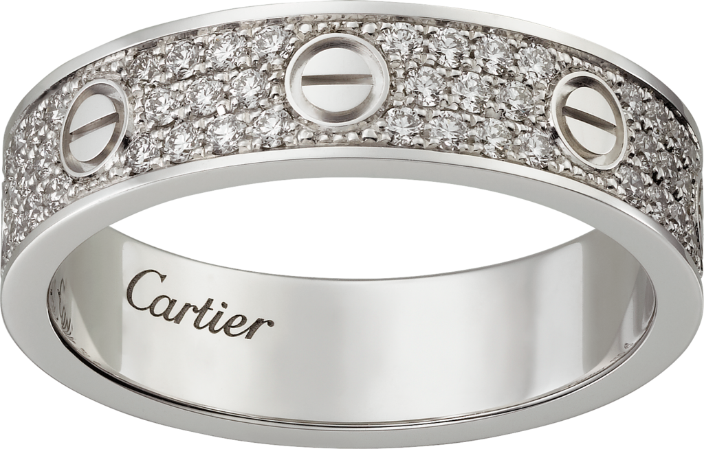 LOVE wedding band, diamond-paved 