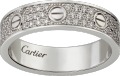 <span class='lovefont'>A </span> wedding band, diamond-paved White gold, diamonds