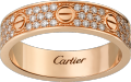 <span class='lovefont'>A </span> wedding band, diamond-paved Rose gold, diamonds