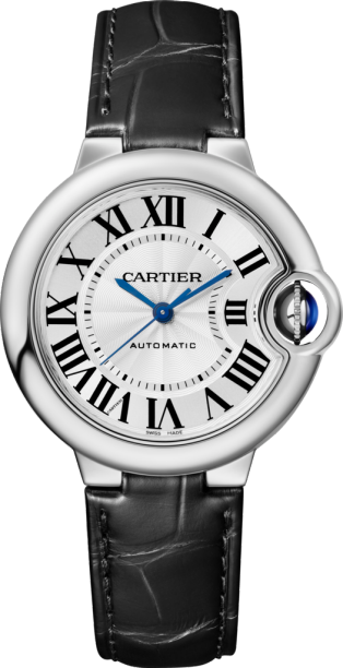cartier watch black leather strap