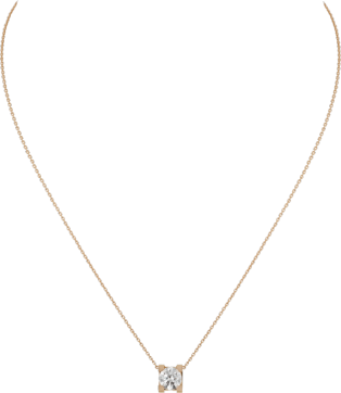 C de Cartier necklace Rose gold, diamond