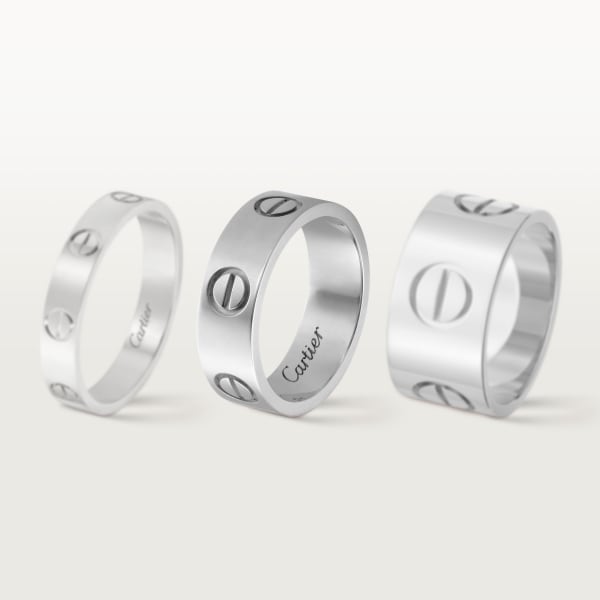 Love ring, classic model  White gold