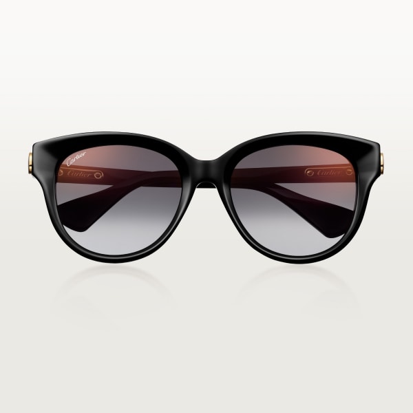 C de Cartier, Sunglasses Black acetate, grey lenses
