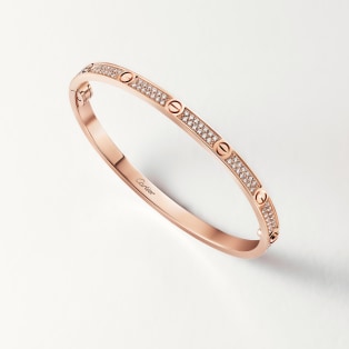 <span class='lovefont'>A </span> bracelet, small model, paved Rose gold, diamonds