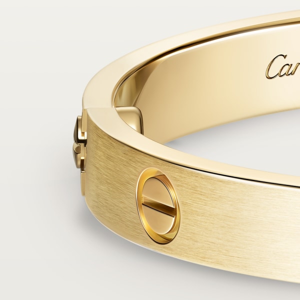 Love bracelet, classic model, brushed, 4 diamonds Yellow gold, brushed finish, diamond