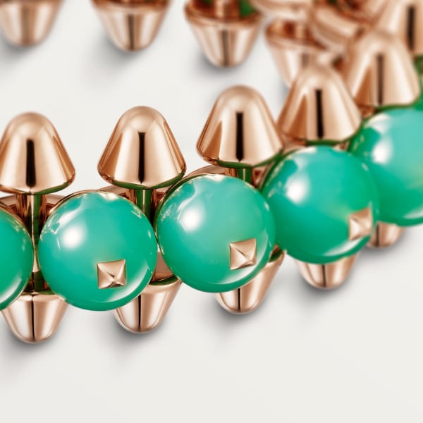 Clash de Cartier bracelet, chrysoprase, extra-large model Pink gold, chrysoprase