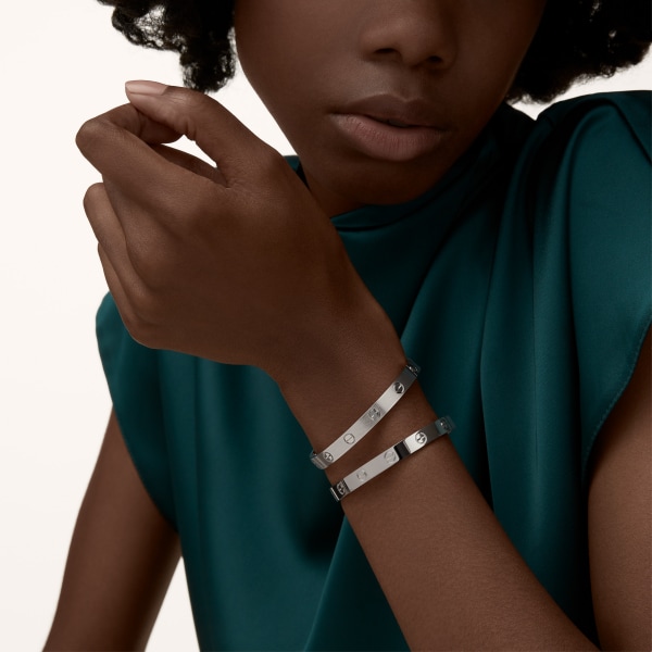 Love bracelet, classic model, one screw closure White gold