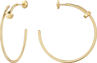 Juste un Clou hoop earrings, large model Yellow gold
