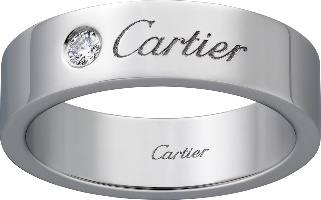 C de Cartier结婚对戒铂金，钻石