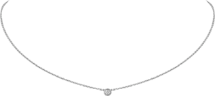 Cartier d'Amour necklace XS White gold, diamond