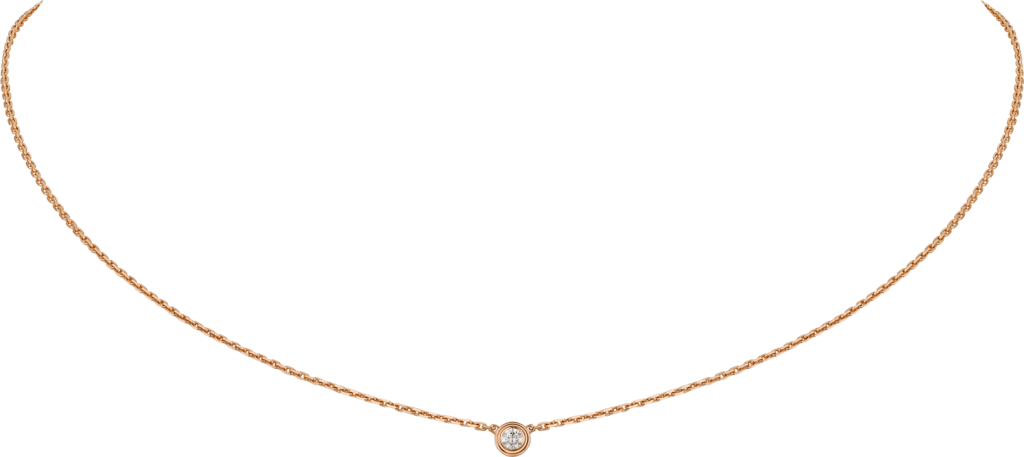 Cartier d'Amour 项链，超小号款玫瑰金，钻石