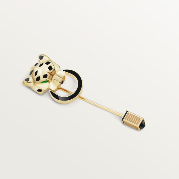 Panthère de Cartier tie pin Yellow gold, onyx, tsavorite, lacquer