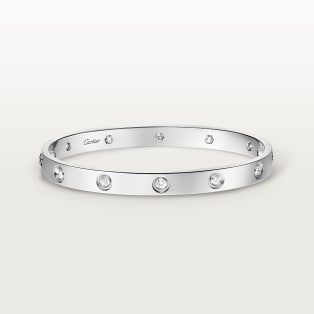 <span class='lovefont'>A </span> bracelet, classic model, 10 diamonds White gold, diamonds