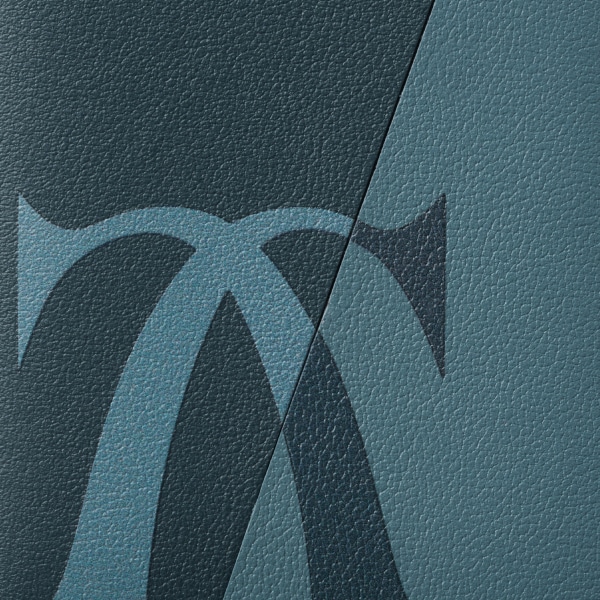 Four-card holder, Must de Cartier XL Logo smooth steel grey and graphite calfskin, palladium finish