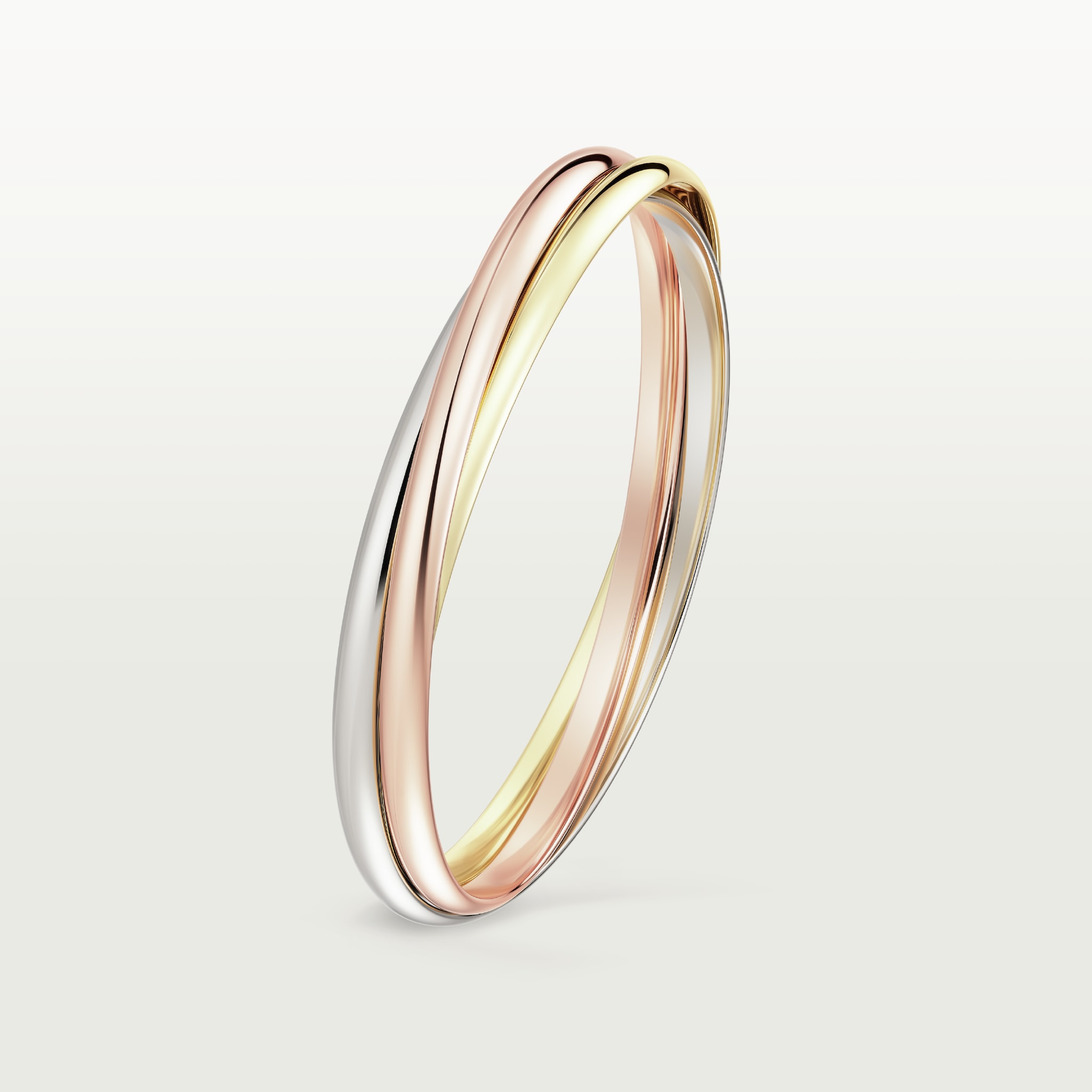 Trinity bracelet, classic modelWhite gold, yellow gold, rose gold