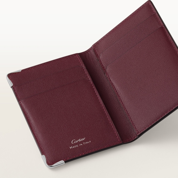 4-Credit Card Holder, Must de Cartier Pine green calfskin, palladium finish