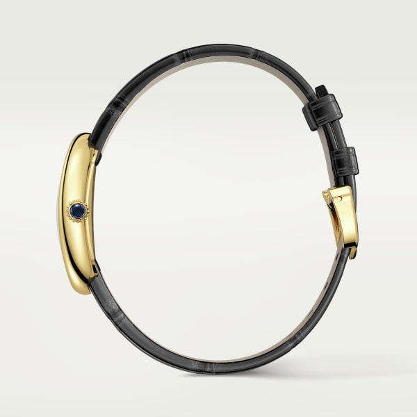 Baignoire watch Small model, quartz movement, yellow gold