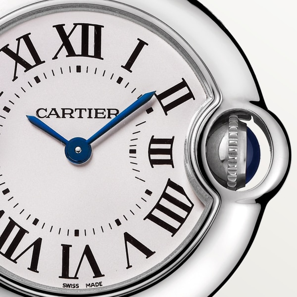 Ballon Bleu de Cartier watch 28 mm, quartz movement, steel