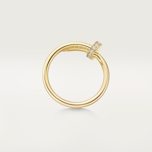 Juste un Clou ring, small model, diamonds Yellow gold, diamonds