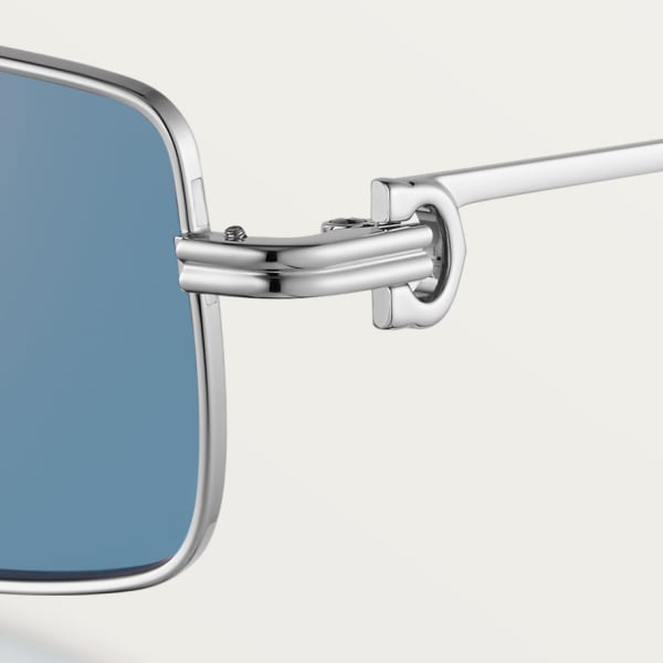 Panthère de Cartier, Sunglasses Smooth platinum-finish metal, light blue lenses