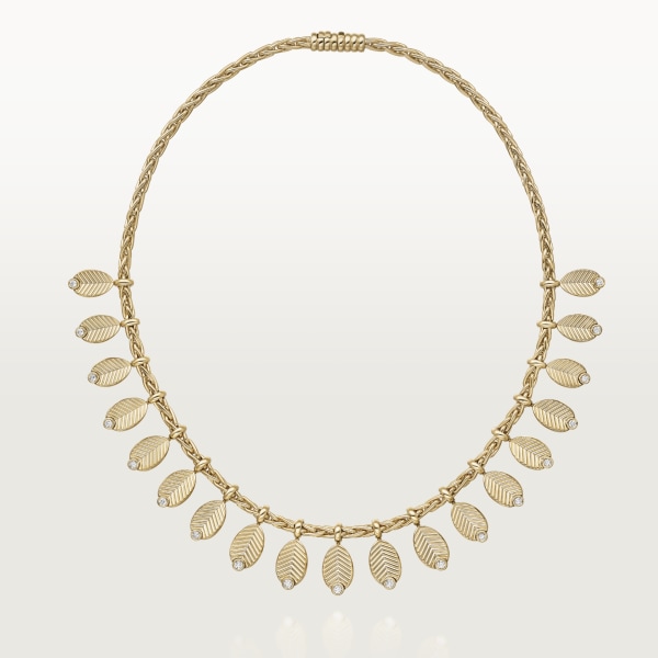 Grain de Café necklace Yellow gold, diamond