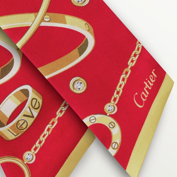 Precious Mundanity Bandeau Red silk twill