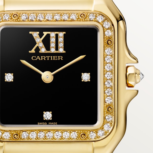 Panthère de Cartier watch Medium model, quartz movement, yellow gold, diamonds