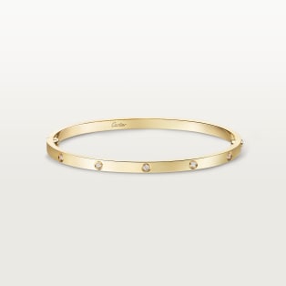<span class='lovefont'>A </span> bracelet, small model, 10 diamonds Yellow gold, diamonds