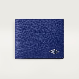 Cartier Losange系列小皮具，短款皮夹 墨色粒纹小牛皮
