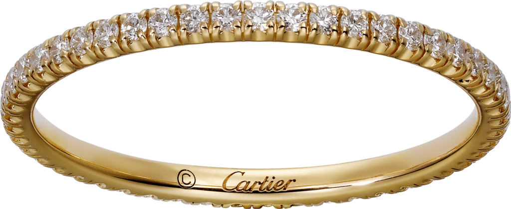 Étincelle de Cartier结婚对戒黄金，钻石