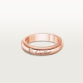 C de Cartier wedding ring, width 4 mm, 1 diamond Rose gold, diamond