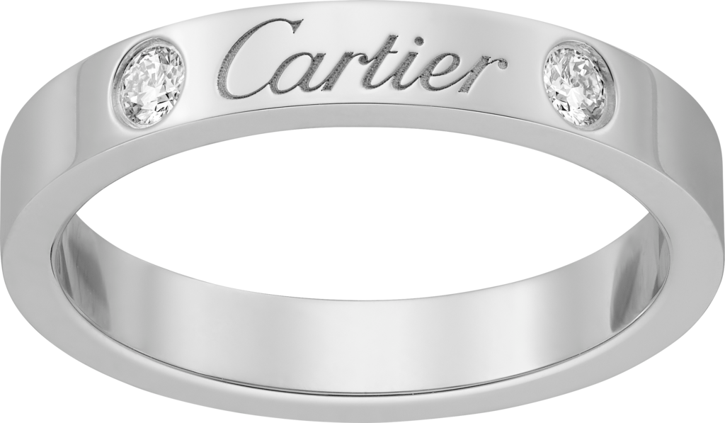 C de Cartier结婚对戒铂金，钻石