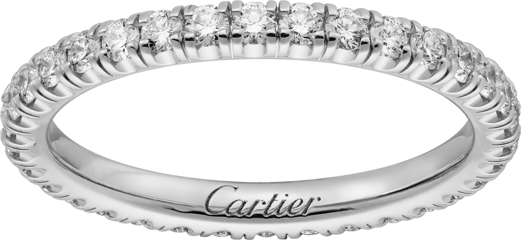 Étincelle de Cartier结婚对戒白金，钻石