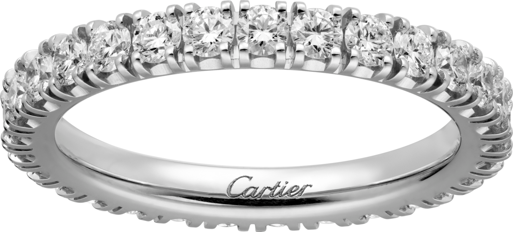 Étincelle de Cartier结婚对戒铂金，钻石