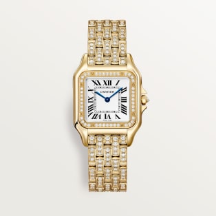 Panthère de Cartier watch Medium model, quartz movement, yellow gold, diamonds