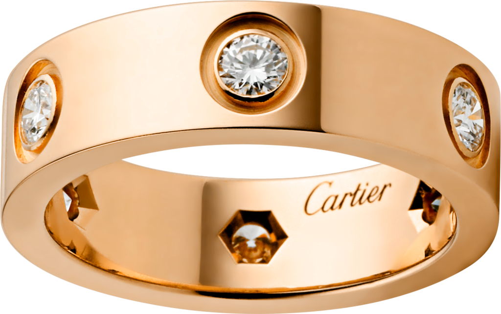 gold diamond cartier love ring