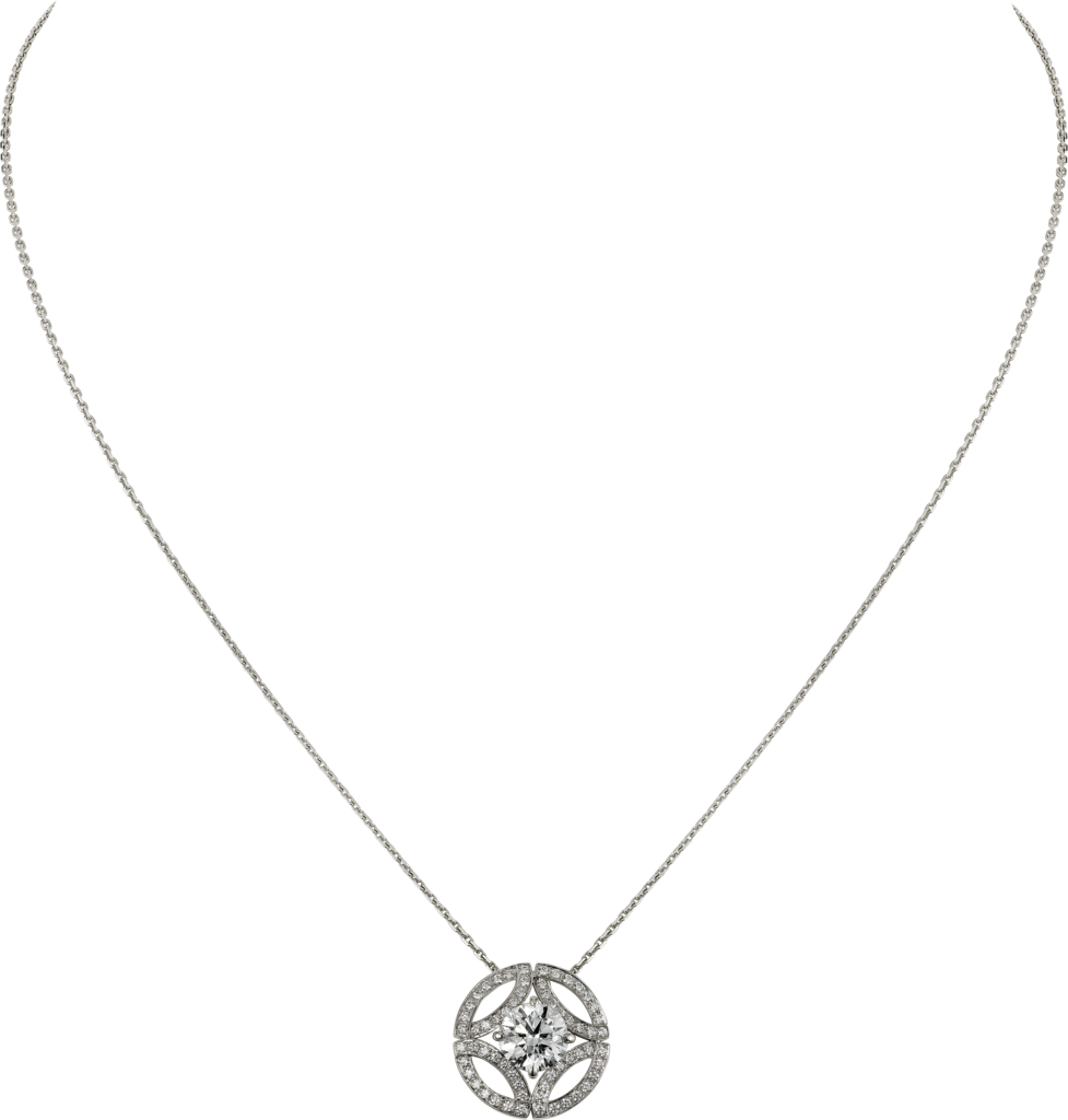 Galanterie de Cartier项链白金，钻石