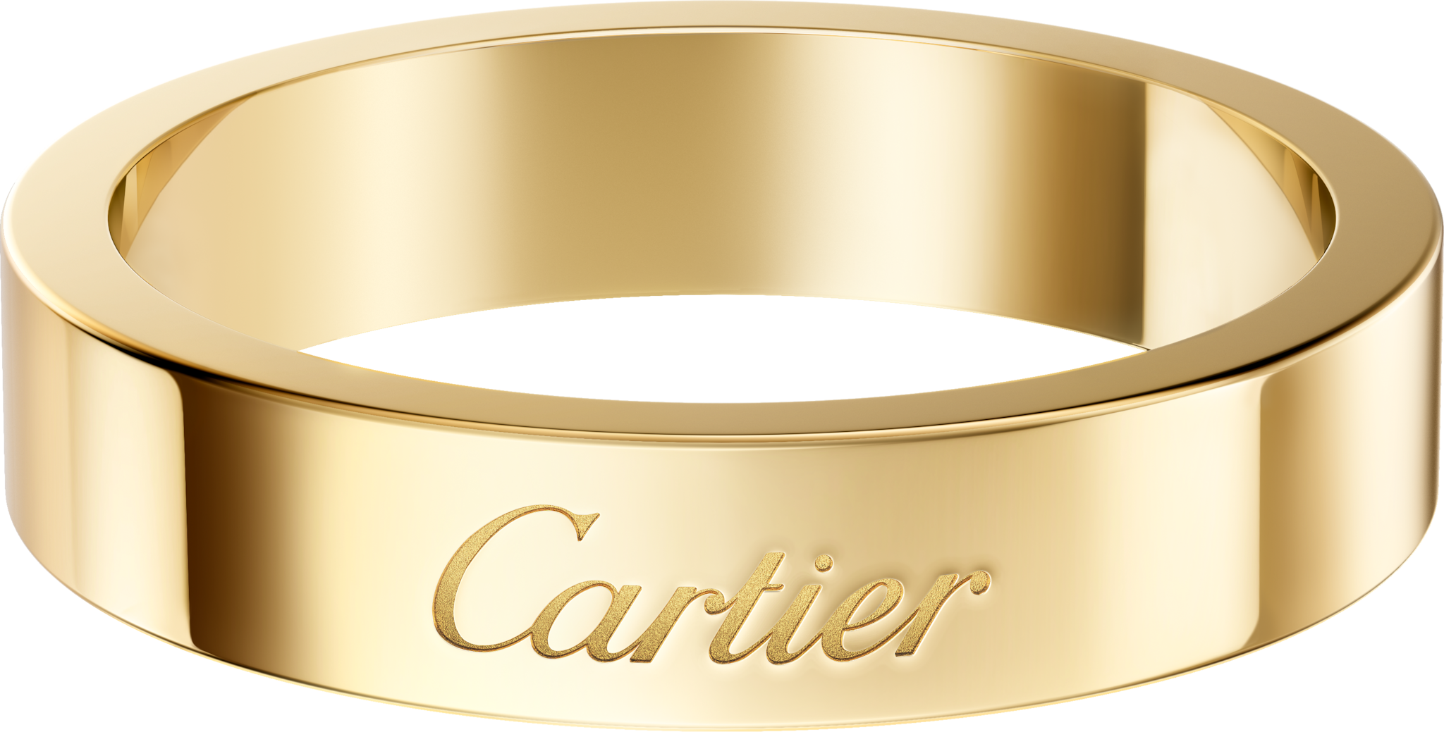 C de Cartier wedding ring, 4 mm widthYellow gold.
