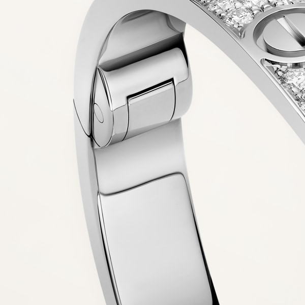 Love bracelet, classic model, paved White gold, diamonds