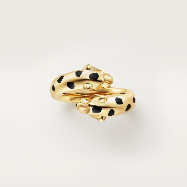 Panthère de Cartier ring Yellow gold, tsavorite garnets, lacquer