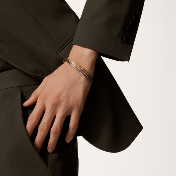 Trinity bracelet, small model White gold, yellow gold, rose gold