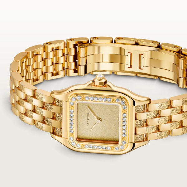 Panthère de Cartier watch Small model, quartz, yellow gold, diamonds