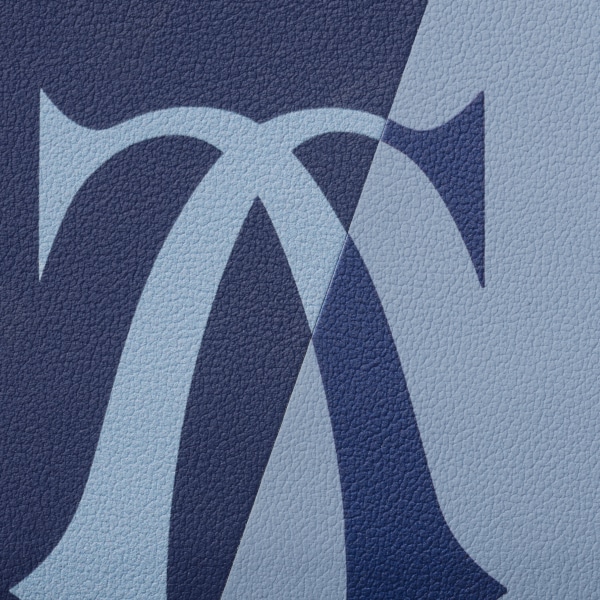 Six-credit card compact wallet, Must de Cartier Deep blue and cloud grey smooth calfskin, palladium finish