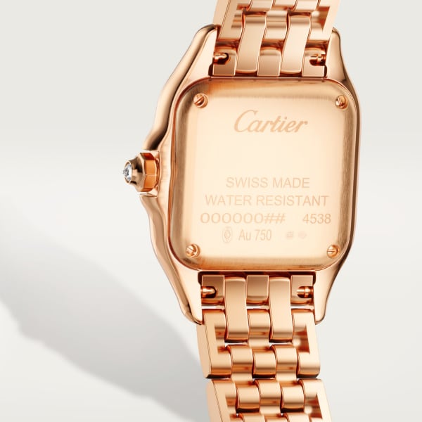 Panthère de Cartier watch, small model Small model, quartz, rose gold, diamonds