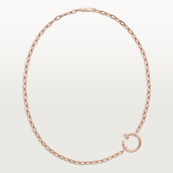 Juste un Clou necklace, diamonds Rose gold, diamonds