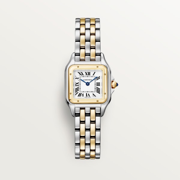 Panthère de Cartier watch Small model, quartz movement, yellow gold, steel